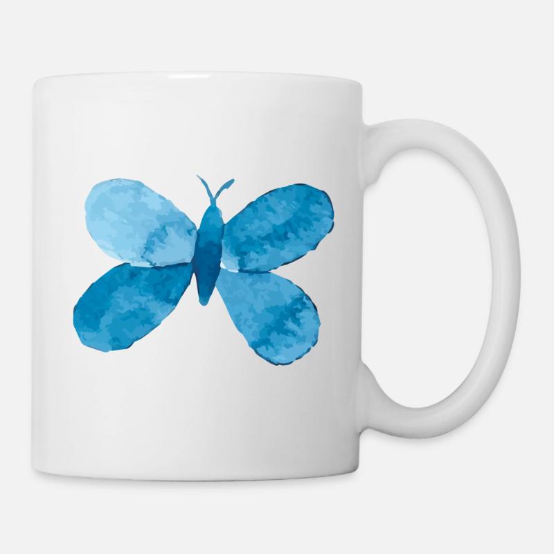 Blue butterfly - Mug - white