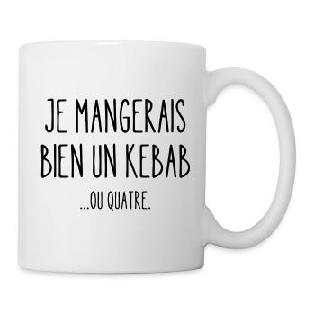 je mangerais bien un kebab - Mug blanc - blanc - Droite