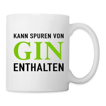 Kann Spuren Von Gin Enthalten - Tasse - Weiß - Rechts
