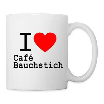 I love Café Bauchstich - wiener Dialekt - Tasse - Weiß - Rechts