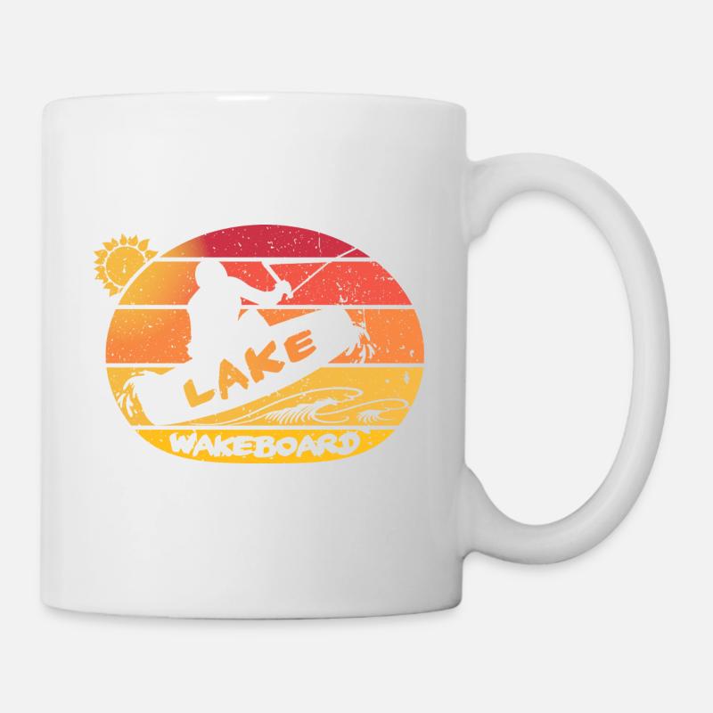 Wakeboard, Sun - Tasse - Weiß