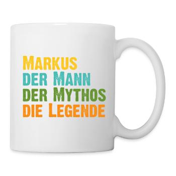 Markus der Mythos die Legende Vorname Markus - Tasse - Weiß - Rechts