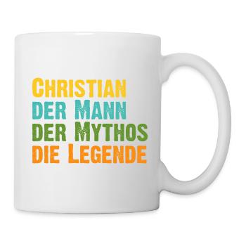 Christian der Mythos die Legende Vorname Christian - Tasse - Weiß - Rechts