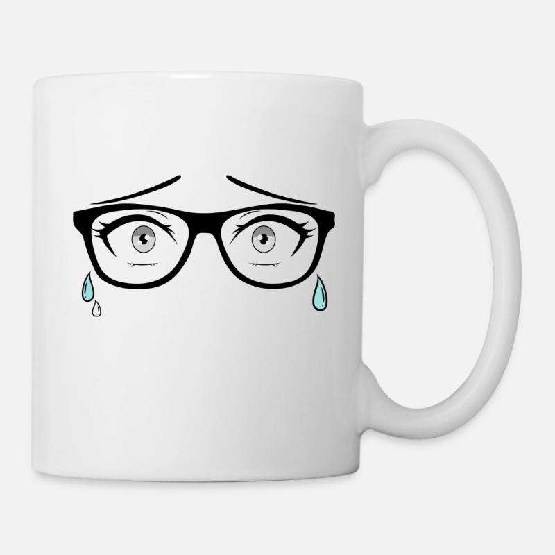 Yeux qui pleurent - Mug blanc - blanc