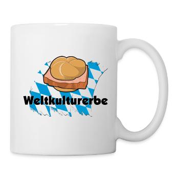 Leberkäs - ein bayerisches Weltkulturerbe - Tasse - Weiß - Rechts