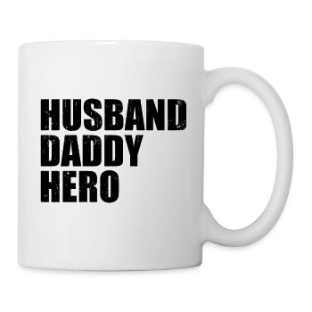Husband Daddy Hero - Mug blanc - blanc - Droite