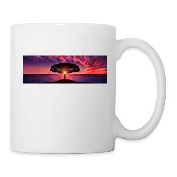 Sonnenuntergang - Tasse - Weiß - Rechts