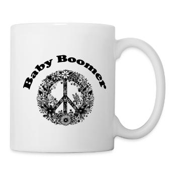 Baby Boomer Love and Peace - Tasse - Weiß - Rechts