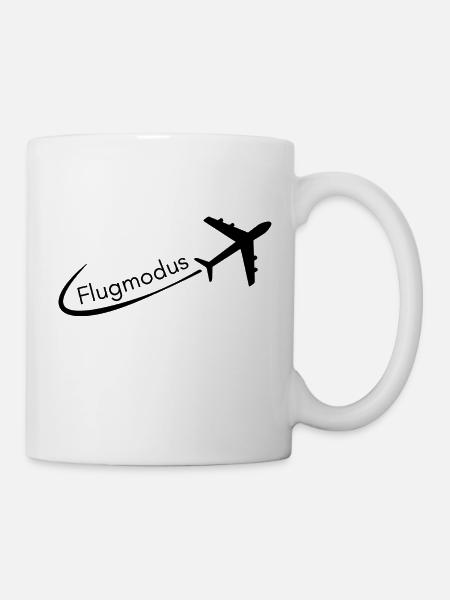 Flugmodus - Tasse - Weiß
