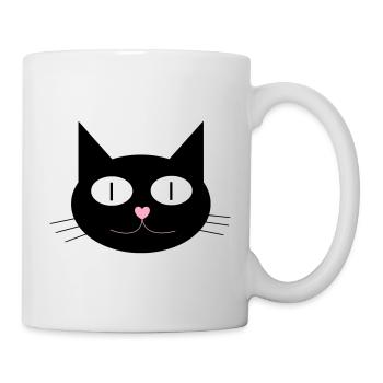 Cute cat, tomcat with heart-shaped nose - Mug - white - Right