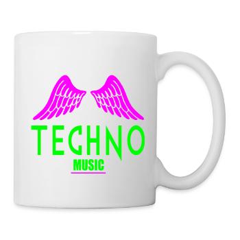 Engelsflügel der Techno-Musik - Tasse - Weiß - Rechts