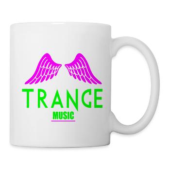 Trance-Musik-Flügel-Logo - Tasse - Weiß - Rechts