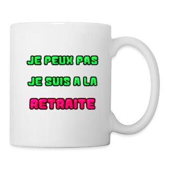 RETRAITE. RETRAITE. RETRAITEE. SENIOR. MAMIE. PAPY - Mug blanc - blanc - Droite