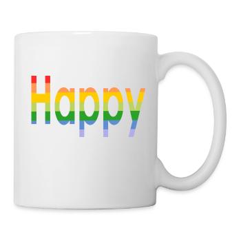 Feliz - Glücklich - Tasse - Weiß - Rechts