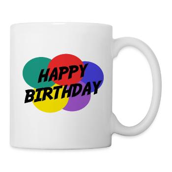 ALLES GUTE ZUM GEBURTSTAG. ALLES GUTE ZUM GEBURTSTAG. JAHRESTAG. - Tasse - Weiß - Rechts