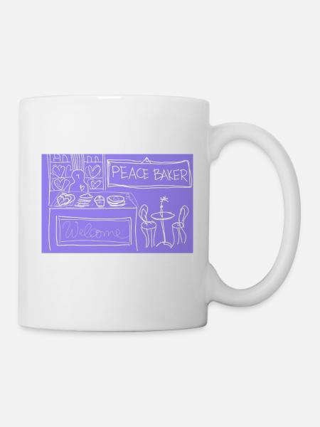 Peace Baker. - Tasse - Weiß