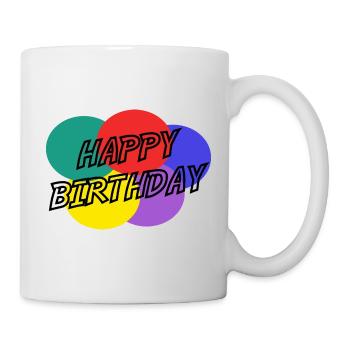 ALLES GUTE ZUM GEBURTSTAG. ALLES GUTE ZUM GEBURTSTAG. JAHRESTAG. - Tasse - Weiß - Rechts