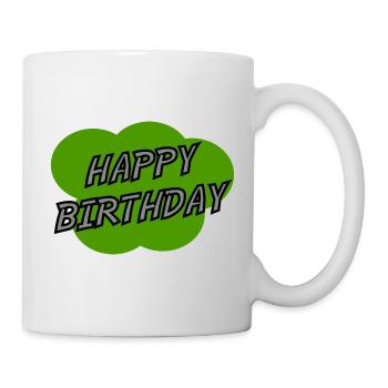 JOYEUX ANNIVERSAIRE. HAPPY BIRTHDAY. ANNIVERSAIRE. - Mug blanc - blanc - Droite