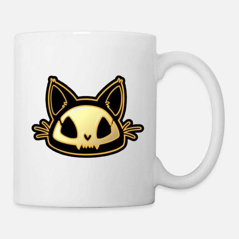 Skull Cat Neon - Mug - white