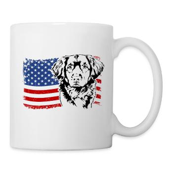 Nova Scotia Duck Tolling Retriever America Flag - Mug - white - Right