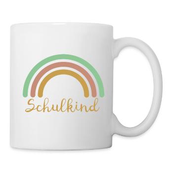 Schulkind Regenbogen - Tasse - Weiß - Rechts