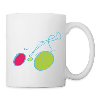 Radfahrer - Tasse - Weiß - Rechts