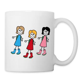 Frauen im Comic Style - Tasse - Weiß - Rechts