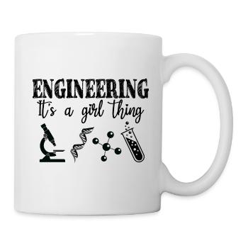 Ingenieurwesen Es ist eine Mädchensache Wissenschaftlerin Mädchen - Tasse - Weiß - Rechts