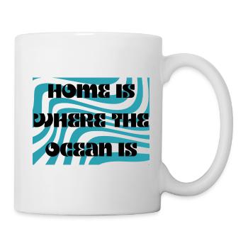 La maison est là où se trouve l’océan - Mug blanc - blanc - Droite