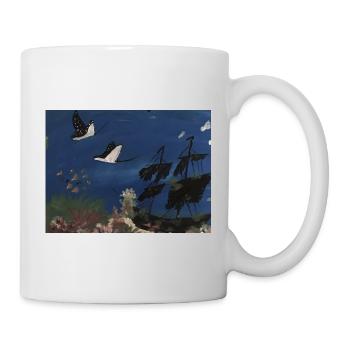 Ships, rays, sea, ocean - Mug - white - Right