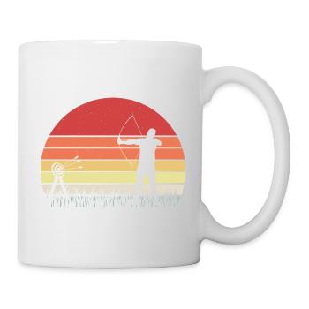 Tir à l’arc Archery Arrow Retro Idée cadeau - Mug blanc - blanc - Droite