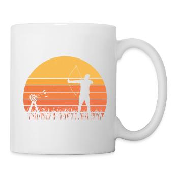 Bow Archery Arrow Retro Vintage Cadeau - Mug blanc - blanc - Droite