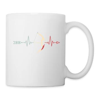 Bow and arrow Archer Heartbeat Frequency - Mug - white - Right
