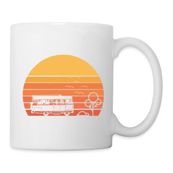 Wohnmobil Camping Trekking Retro Geschenkidee - Tasse - Weiß - Rechts