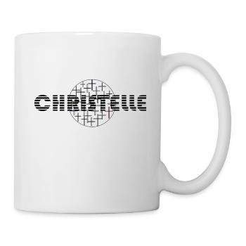 Christelle typo noir étymo d'origine Grecque - Mug blanc - blanc - Droite