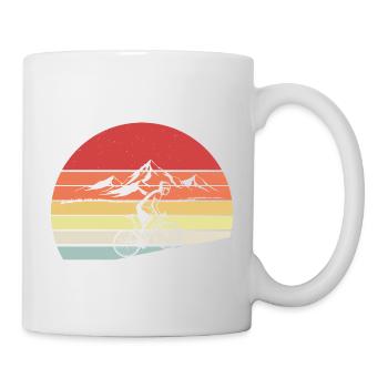 Bicycle Cyclist Road Bike Retro Gift Idea - Mug - white - Right