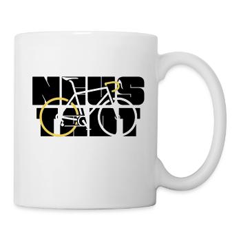 Neustadt Schriftzug mit Rennrad - Tasse - Weiß - Rechts