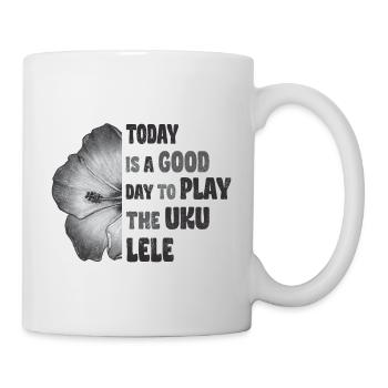 Today is a good day to play the Ukulele Hibiscus - Mug - white - Right