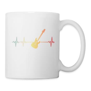 elektrische Gitarre Frequenz Puls Geschenk bunt - Tasse - Weiß - Rechts