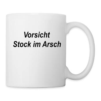Vorsicht - Tasse - Weiß - Rechts