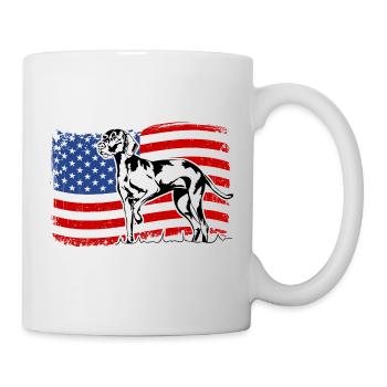Weimaraner America Flag Dogs Hunting Dogs Wilsigns - Mug - white - Right