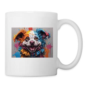 Un chien clown - Mug blanc - blanc - Droite