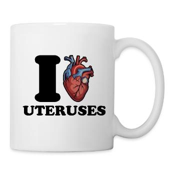 J’aime l’utérus - Mug blanc - blanc - Droite