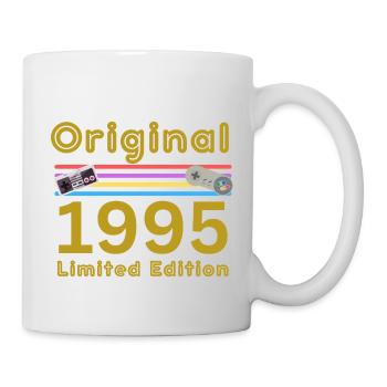 Original 1995 Jahrgang Vintage Geburtstag Retro - Tasse - Weiß - Rechts