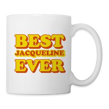 Jacqueline Vorname lustiges Geschenk - Tasse - Weiß - Rechts