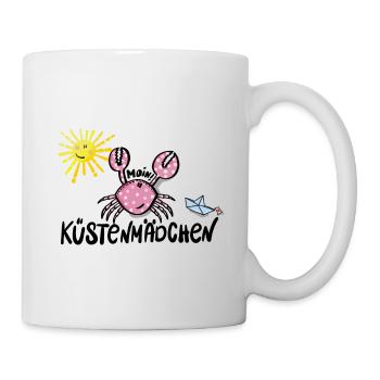 Küstenmädchen Krabbe - Tasse - Weiß - Rechts