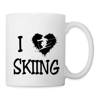 Skiing - Tasse - Weiß - Rechts