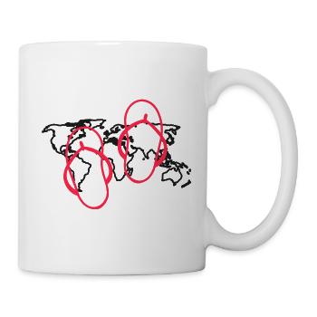 Fußabdruck - Welt Umweltschutz Welt retten - Tasse - Weiß - Rechts