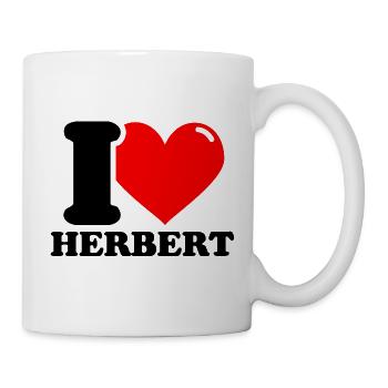 I love herbert First name - Mug - white - Right