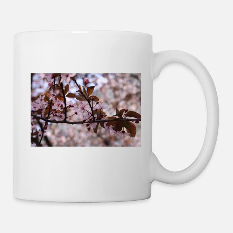 Arbre en fleur (Myrobolan ou Prunier-cerise) - Mug blanc - blanc